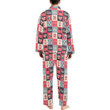 British Pattern Print Design 05 Men's Long Pajama Set