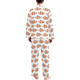 Clown Fish Pattern Print Design 05 Men's Long Pajama Set