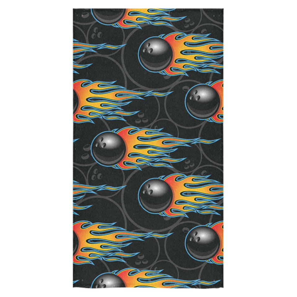 Bowling balls flame pattern Bath Towel