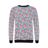 3D sakura cherry blossom pattern Women's Crew Neck Sweatshirt