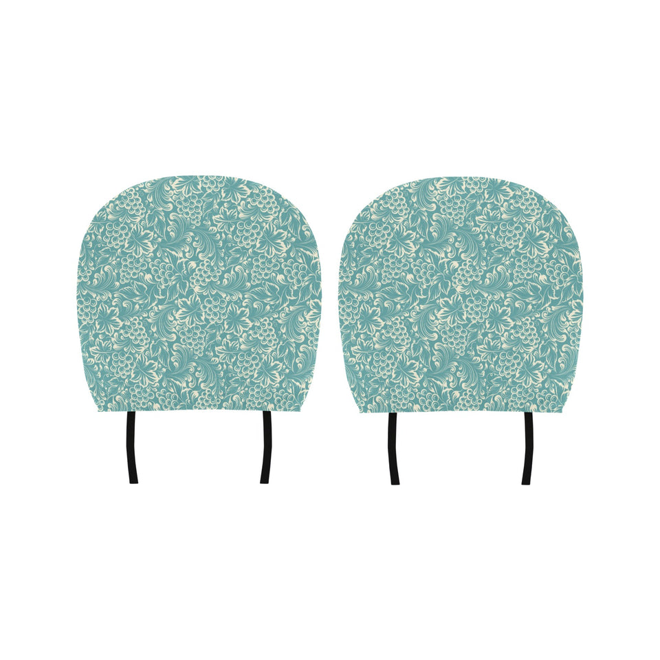 Classic Hand drawn Grape pattern Car Headrest Cover