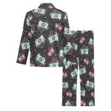Camera Pattern Print Design 04 Men's Long Pajama Set