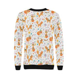 cute tribal fox pattern Women's Crew Neck Sweatshirt