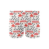 Red mushroom dot pattern Men's Swimming Trunks