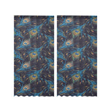 Beautiful peacock feather pattern Gauze Curtain