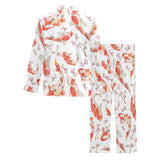 Watercolor Koi Fish Carp Fish pattern Men's Long Pajama Set