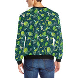 Lime ice flower pattern Men's Crew Neck Sweatshirt