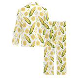 Corn Pattern Print Design 05 Men's Long Pajama Set