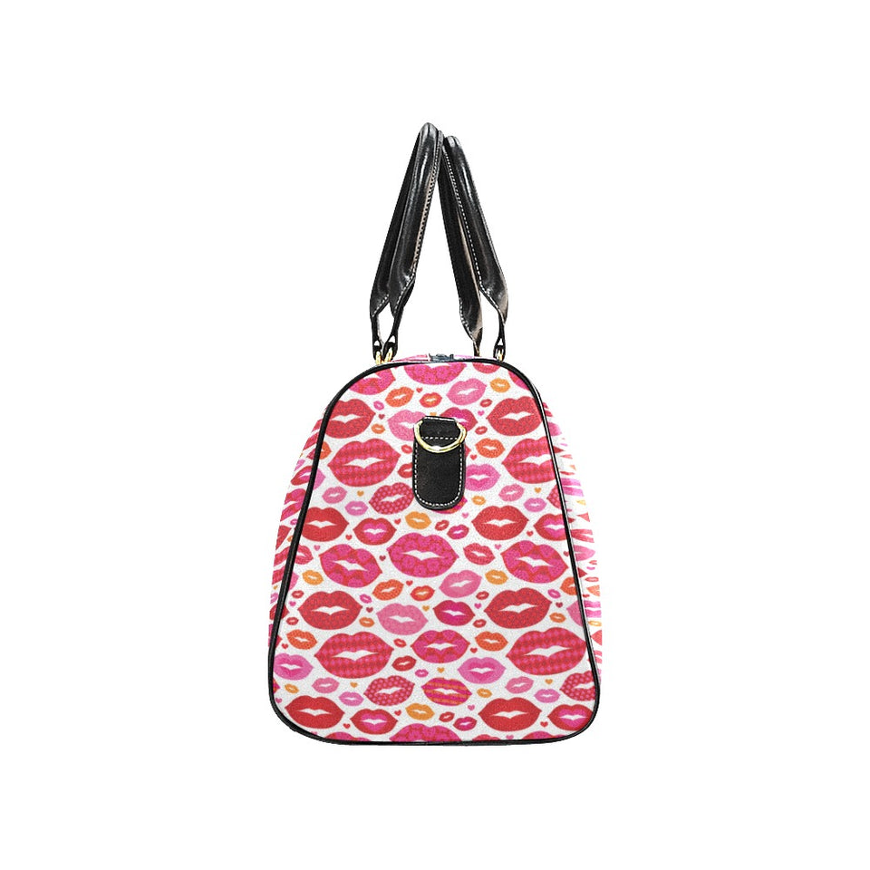 Lips Pattern Print Design 01 Travel Bag