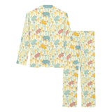 Hippopotamus Pattern Print Design 04 Women's Long Pajama Set