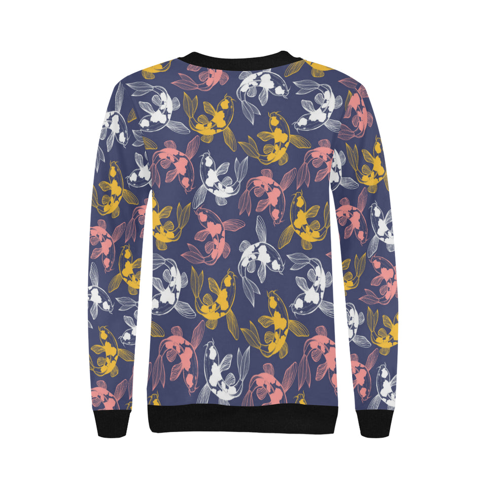 Koi Fish Carp Fish pattern Women's Crew Neck Sweatshirt