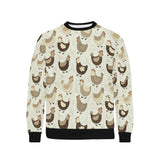 Cute rooster chicken cock Men's Crew Neck Sweatshirt