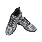 Skate Board Pattern Print Design 04 Men's Breathable Sneakers ( Model 055)