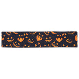 Halloween pattern Pumpkin background Table Runner