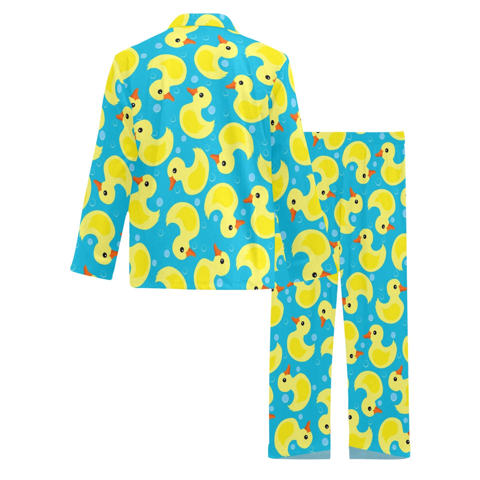 Duck Pattern Print Design 04 Men's Long Pajama Set