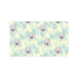 French bulldog hawaii blackground Doormat