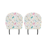 Colorful unicorn pattern Car Headrest Cover