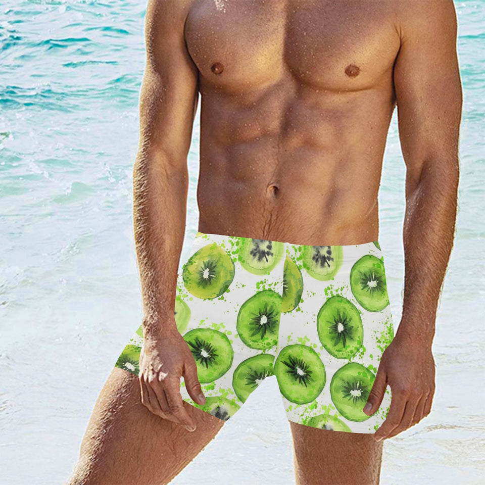 Watercolor kiwi pattern Men's Swimming Trunks