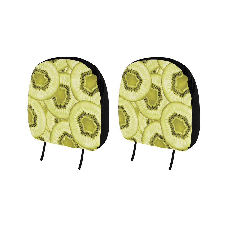 Sliced kiwi pattern Car Headrest Cover