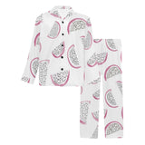 dragon fruit pattern Men's Long Pajama Set