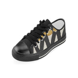 French fries dark background Kids' Boys' Girls' Low Top Canvas Shoes Black