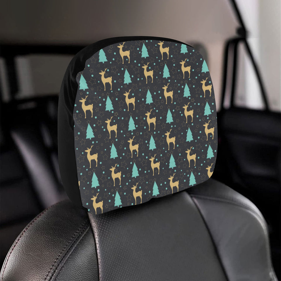 Deers star tree pattern Car Headrest Cover