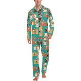 Camera Pattern Print Design 03 Men's Long Pajama Set