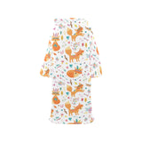 cute tribal fox pattern Blanket Robe with Sleeves