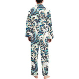 Japanese wave pattern Men's Long Pajama Set