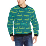 Crocodile pattern Men's Crew Neck Sweatshirt