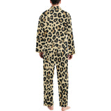 Leopard print design pattern Men's Long Pajama Set