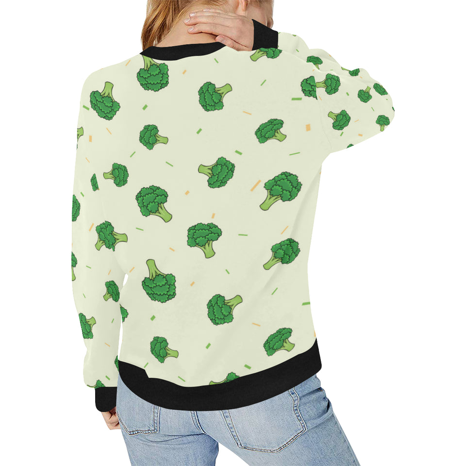Broccoli pattern Women's Crew Neck Sweatshirt