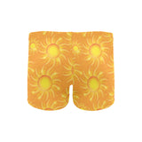 Sun orange background Men's Swimming Trunks