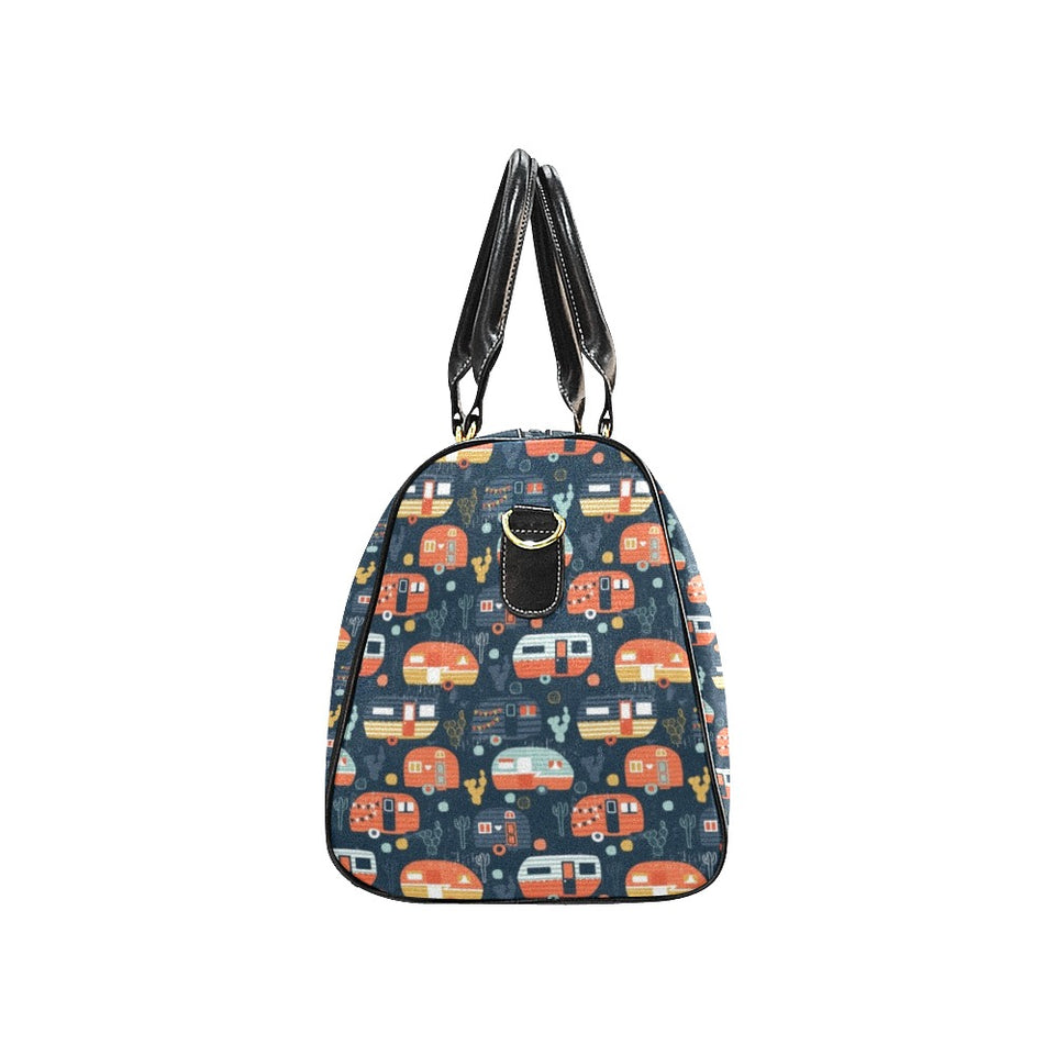 Camper Van Pattern Print Design 05 Travel Bag