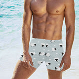 Sheep polka dot cloud pattern Men's Swimming Trunks