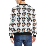 Cute ninja design pattern Men's Crew Neck Sweatshirt