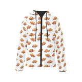 Clown Fish Pattern Print Design 03 Women's Padded Hooded Jacket