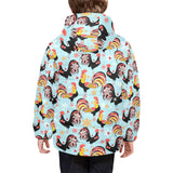Rooster chicken cock snowfalke Kids' Boys' Girls' Padded Hooded Jacket