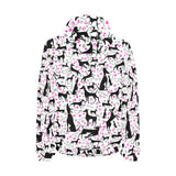 Greyhound Pattern Print Design 02 Men's Padded Hooded Jacket