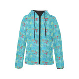 Math Pattern Print Design 02 Women's Padded Hooded Jacket