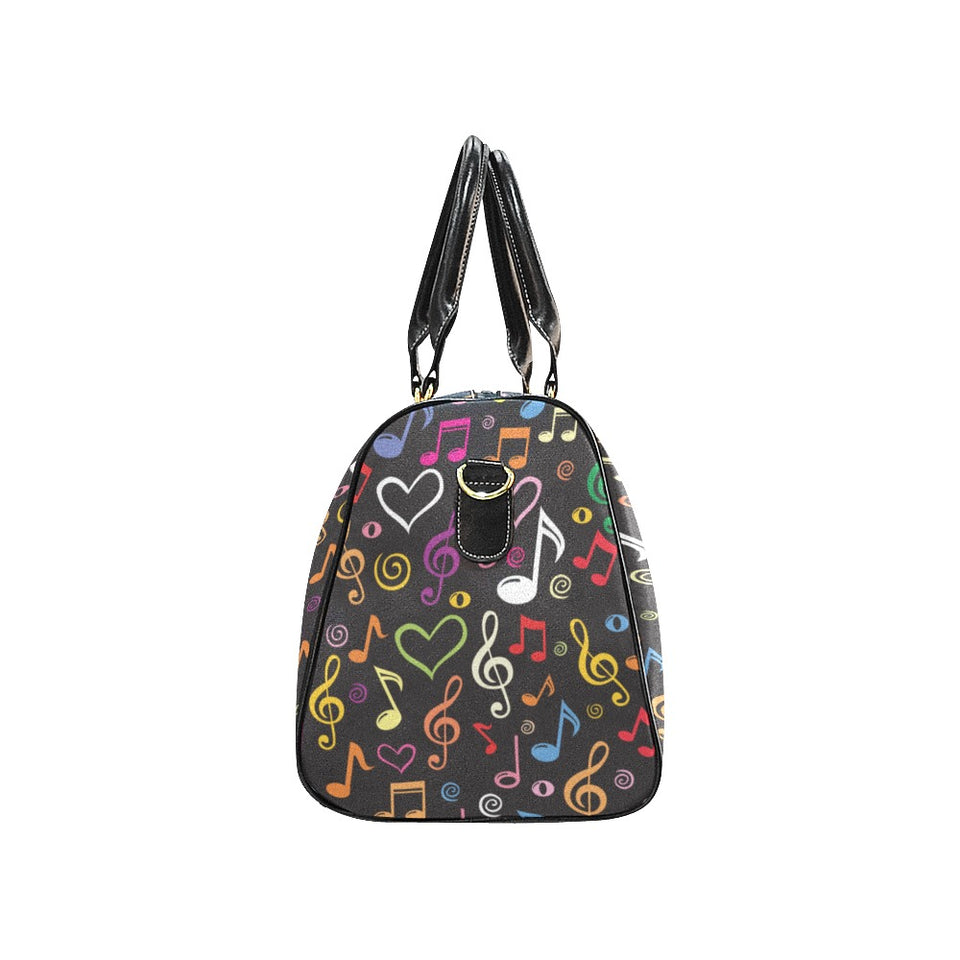 Music Notes Pattern Print Design 02 Travel Bag