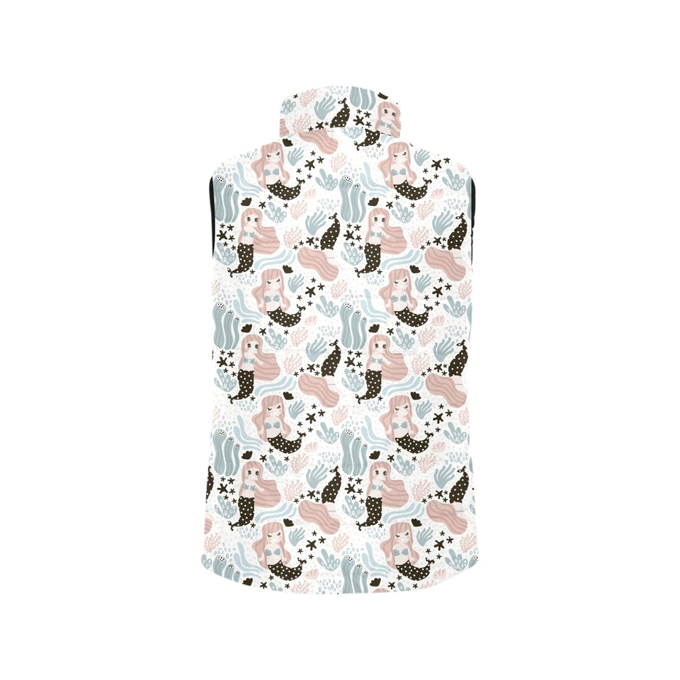 cute mermaid pattern Men's Padded Vest