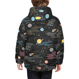space pattern Kids' Boys' Girls' Padded Hooded Jacket