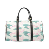 Pink lotus waterlily leaves pattern Travel Bag