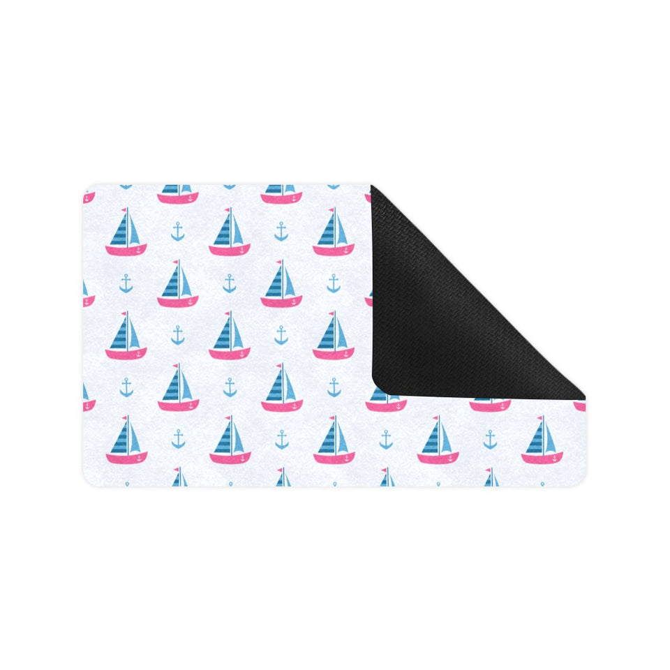 Sailboat anchor pattern Doormat