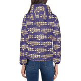 Beautiful japanese fan pattern Women's Padded Hooded Jacket