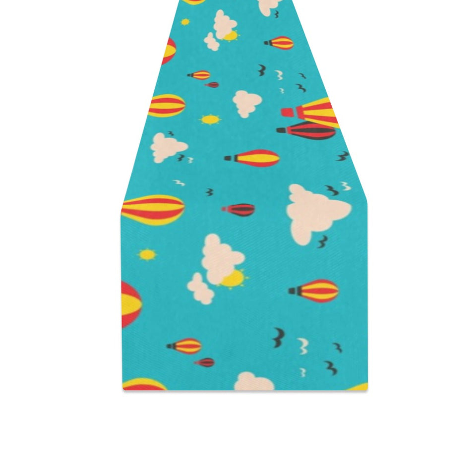 Hot Air Balloon Sky Pattern Table Runner