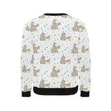 Cute Rhino pattern background Men's Crew Neck Sweatshirt