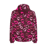 Lips Pattern Print Design 03 Men's Padded Hooded Jacket