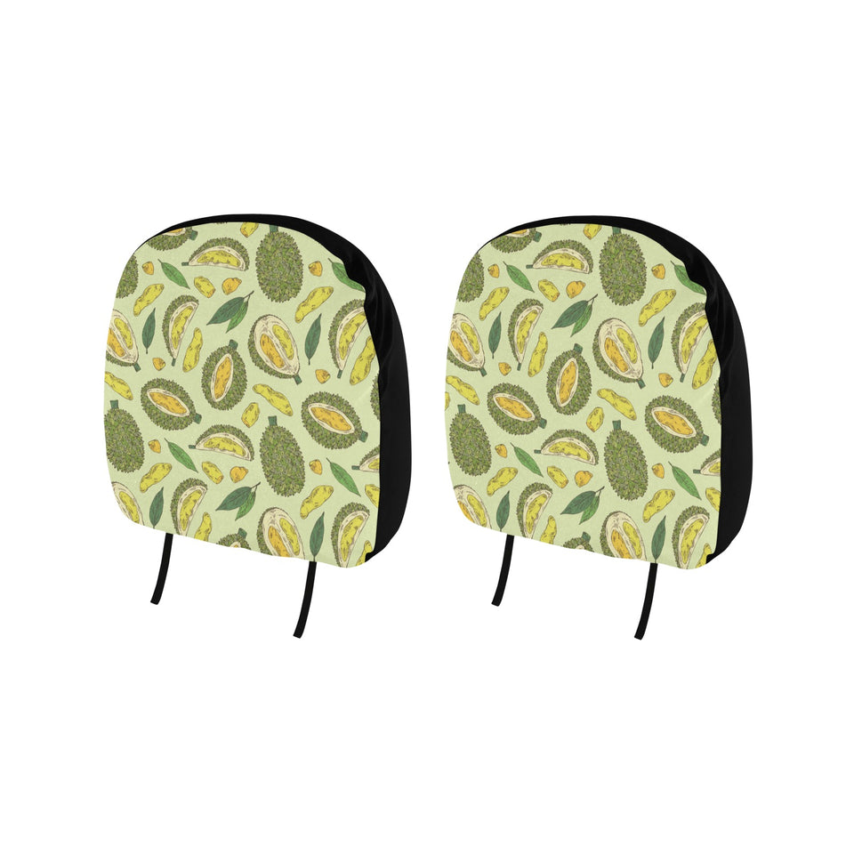 Durian leaves pattern background Car Headrest Cover